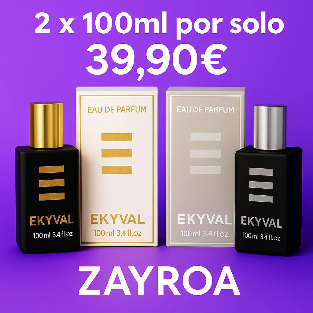 Pack ZAYROA con 2 perfumes de 100 ml - aromas dulces y sofisticados en promoción