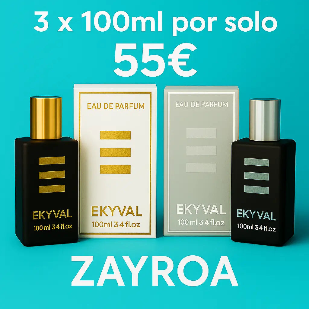 Pack ZAYROA con 3 perfumes de 100 ml - aromas para destacar en cada ocasión