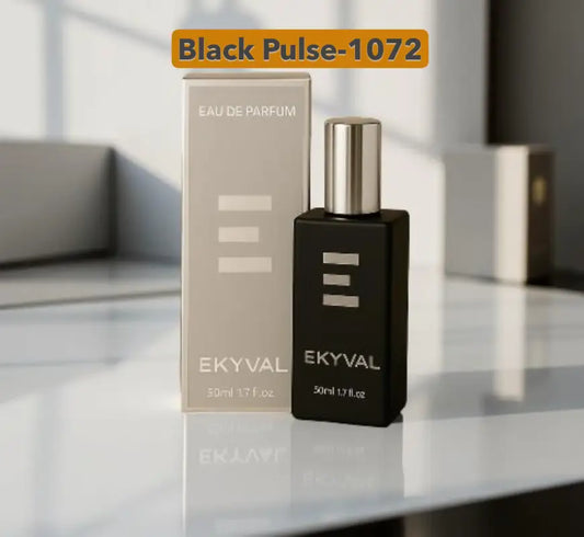Perfume masculino Black Pulse 1072 inspirado en Stronger With You de Emporio Armani, aroma dulce y seductor para noche o citas especiales.
 ZAYROA. 